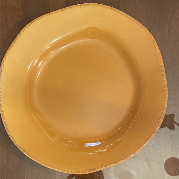PIER ONE Harvest Gold Set of 3 dinner and 3 cake plates! Heavy quality dishes - Picture 13 of 14